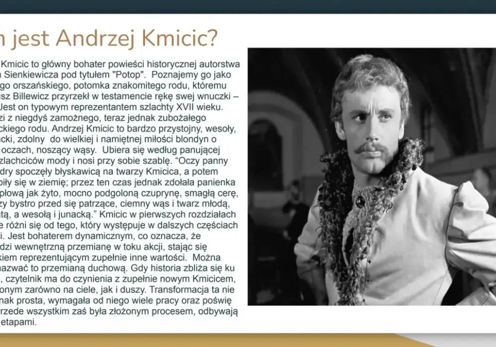 Andrzej Kmicic: Przemiana bohatera "Potopu" - od zdrady do chwały