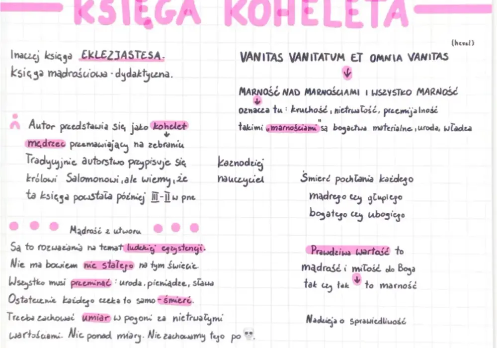 Księga Koheleta: Opracowanie o sensie życia i marności