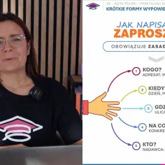 Krótkie formy wypowiedzi na egzamin ósmoklasisty: zasada 5 palców do pisania zaproszenia.