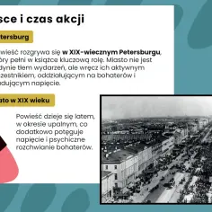 Petersburg, XIX wiek. Gorące lato potęguje napięcie w "Zbrodni i karze". Miasto żyje, budując atmosferę.