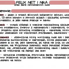 Streszczenie szczegółowe Felix Net i Nika: poznaj bohaterów: Felix Polon, Net Bielecki, Nika Mickiewicz i Morten.