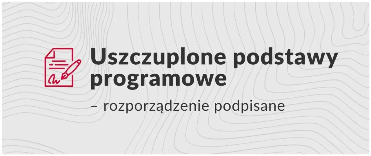 Grafika z ikoną dokumentu i pióra, informująca o