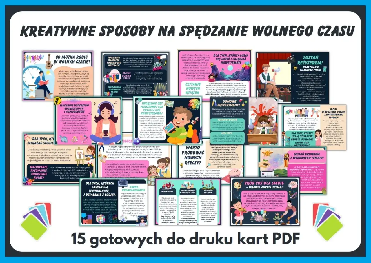 Gazetka szkolna pomysły na kreatywne spędzanie wolnego czasu. Mnóstwo inspiracji dla uczniów.