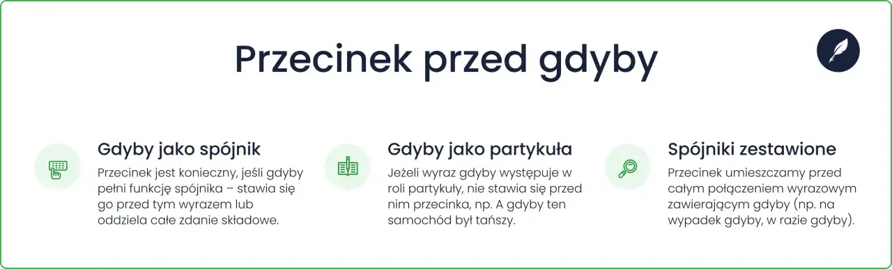 Przecinek przed gdyby: zasady użycia, gdyby jako spójnik, partykuła, czy w połączeniach wyrazowych.