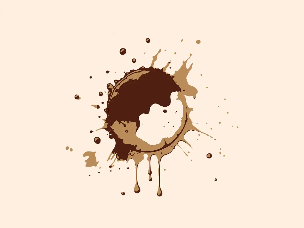 coffee stain on photo