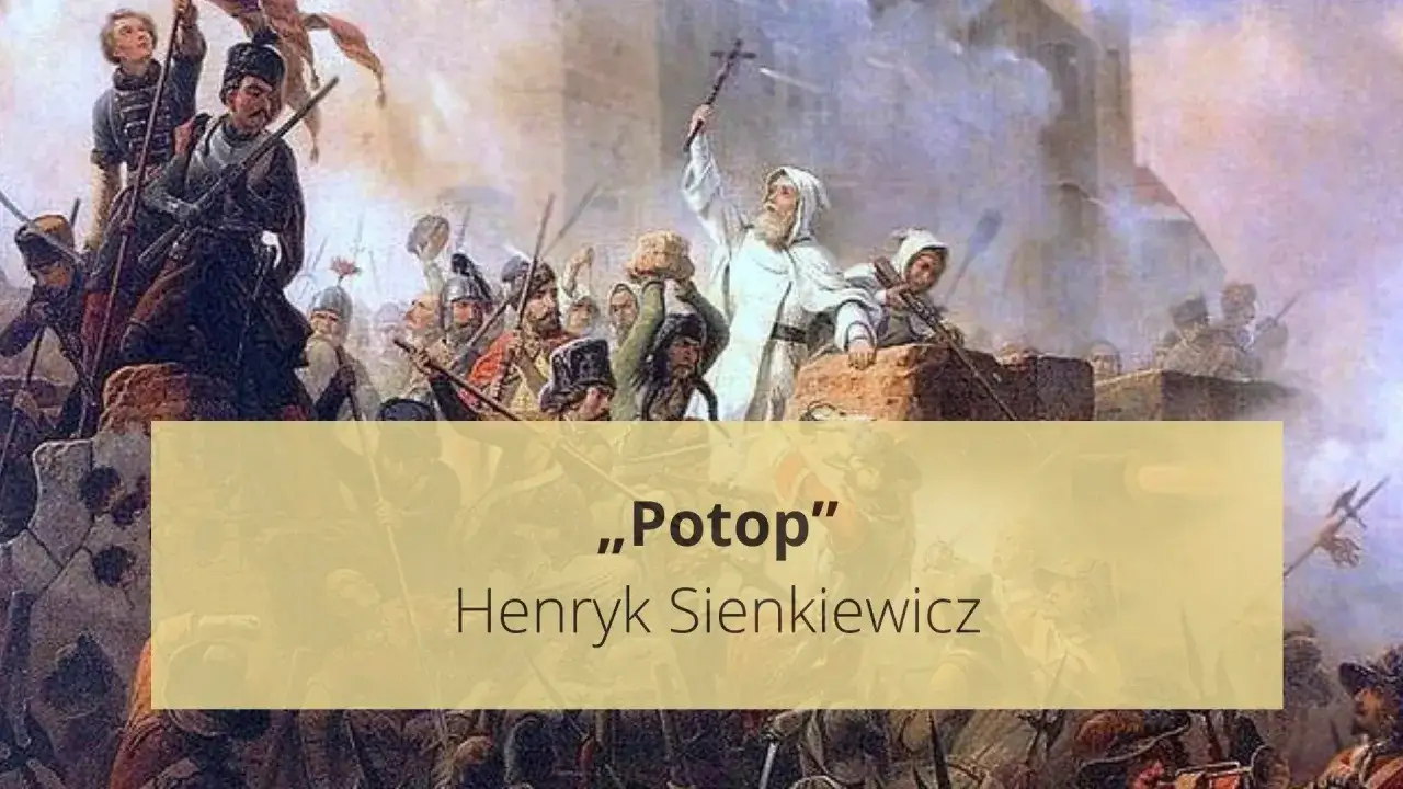Obraz przedstawia scenę bitwy z powieści