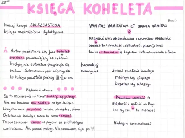 Księga Koheleta: Opracowanie o sensie życia i marności